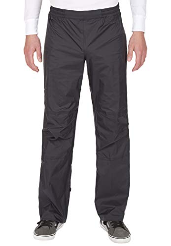 VAUDE Regenhose Herren Drop Pants lI, wasserdichte Outdoorhose für Fahrrad, leichte Überhose, atmungsaktive Fahrradhose schwarz, schnell überziehbar von VAUDE