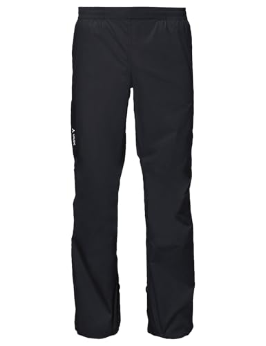 VAUDE Regenhose Herren Drop Pants II, wasserdichte Outdoorhose für Fahrrad, leichte Überhose, atmungsaktive Fahrradhose schwarz, schnell überziehbar, Größe L von VAUDE