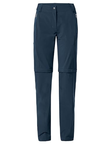 VAUDE Damen Women's Farley Stretch Zo T-zip Pants Ii Hose, Dark Sea, 46 Kurz EU von VAUDE