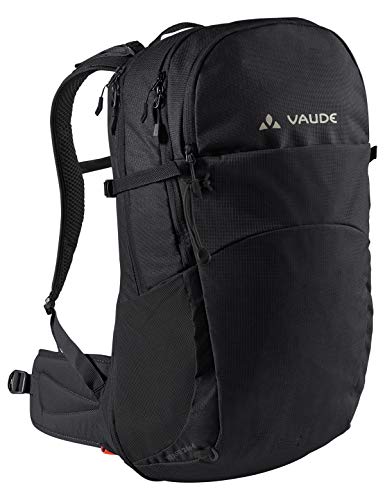 VAUDE Wanderrucksack Wizard Schwarz 24+4, wasserabweisender Rucksack Damen & Herren, komfortabler Trekkingrucksack mit durchdachtem Tragesystem & praktischer Fächeraufteilung von VAUDE