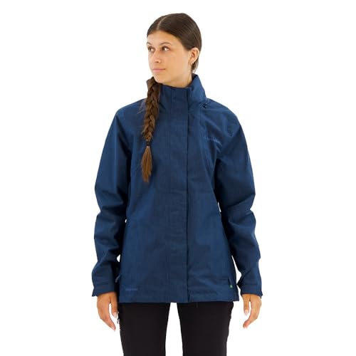 VAUDE Regenjacke - Rosemoor Jacket II, Regenjacke Damen wasserdicht und atmungsaktiv, funktionale 2-Lagen Outdoorjacke, Wassersäule 10.000 mm, Übergangsjacke oder Fahrradjacke von VAUDE