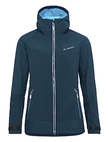VAUDE Damen Women's All Year Elope Softshell Jacket, Dark Sea Uni, 40 EU VAUDE Damen Women's All Year Elope Softshell Jacket, Dark Sea Uni, 40 EU von VAUDE