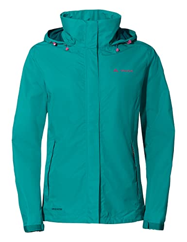 VAUDE Regenjacke Damen leicht - Women's Escape Light Jacket, wasserdichte Outdoor-Jacke, atmungsaktiver Windbreaker mit Kapuze, Klimaschonende Wanderjacke von VAUDE