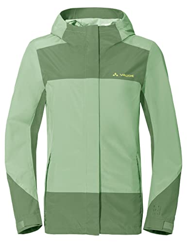 VAUDE Womens Neyland 2.5l Jacket Colorblock-Grün - Funktionelle leichte Damen Regenjacke, Größe 36 - Farbe Aloe Vera von VAUDE