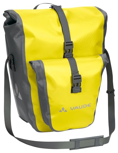 VAUDE Fahrradtasche für Gepäckträger Aqua Back Plus Single 1 x 25 L in gelb, Hinterradtasche wasserdicht, Fahrrad Gepäckträgertasche hinten, einfache Befestigung – Made in Germany von VAUDE