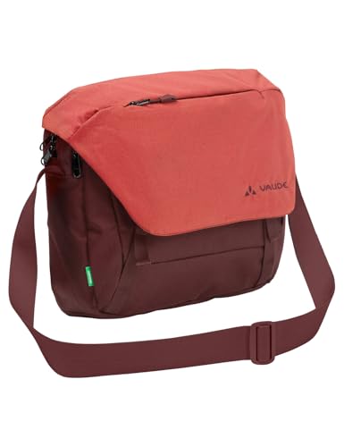 VAUDE Umhängetasche ROM S III Rot, hochwertige Messenger Bag Herren & Damen aus recyceltem PET, wasserabweisende Schultertasche mit Notebook-Fach ideal für den urbanen Alltag von VAUDE