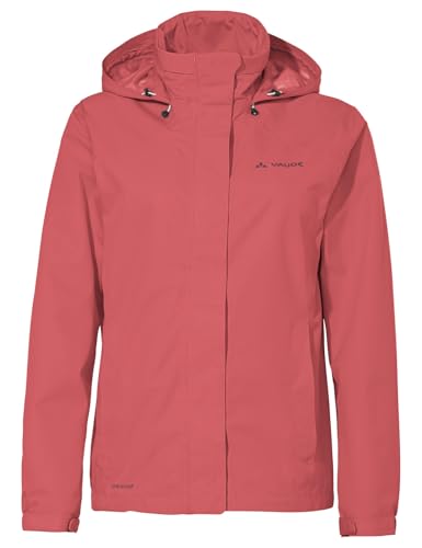 VAUDE Regenjacke Damen Escape Bike Light brick, wasserfeste Outdoor-Jacke, atmungsaktive Fahrradjacke mit Kapuze im Kragen, Klimaschonende Wanderjacke, 38 von VAUDE