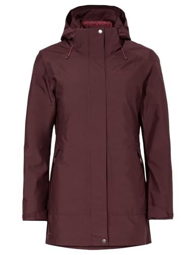 VAUDE Idris III 3-in-1 Parka Damen – Damen-Winterjacke wasserdicht, winddicht & atmungsaktiv mit Eco-Finish, Damen-Doppeljacke mit wärmender Hybrid-Innenjacke – in Braun, Größe: 50 von VAUDE