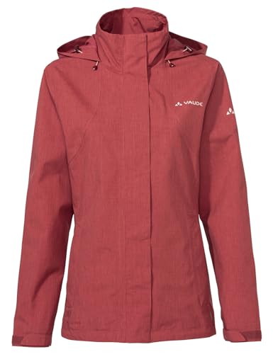 VAUDE Regenjacke - Rosemoor Jacket II, Regenjacke Damen wasserdicht und atmungsaktiv, funktionale 2-Lagen Outdoorjacke, Wassersäule 10.000 mm, Übergangsjacke oder Fahrradjacke von VAUDE