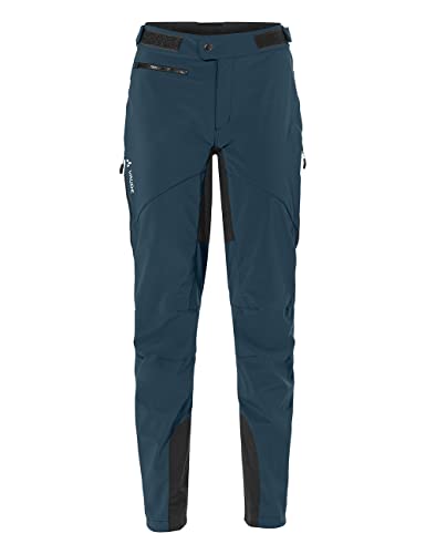 VAUDE Women's Qimsa Softshell Pants II | Ganzjahres-Biker Softshellhose - Winddicht & Funktionell | Atmungsaktiv & isolierend | Wasserdichte Besätze | Elastischer Hosenbund | Reflexelemente von VAUDE