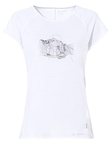 VAUDE Damen Women's Tekoa Ii T-Shirt, White/Lavender, 34 EU VAUDE Damen Women's Tekoa Ii T-Shirt, White/Lavender, 34 EU von VAUDE