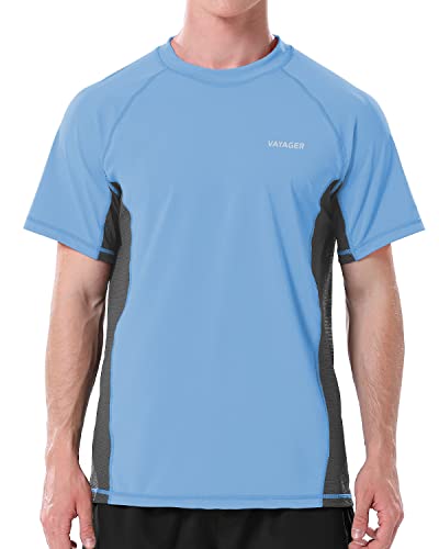 VAYAGER Herren-Bade-Shirt, Rashguard, LSF 50+, schnell trocknend, lockere Passform, Wasser-Surf-Shirt von VAYAGER