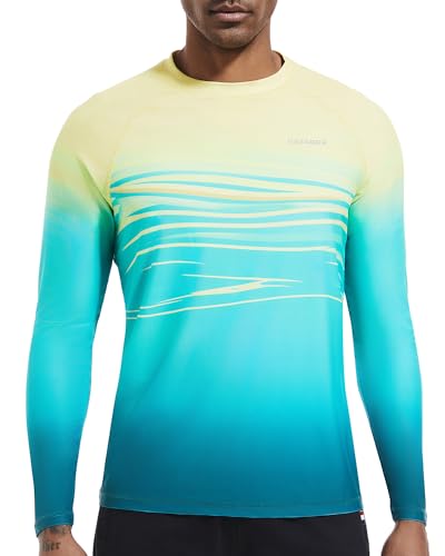 VAYAGER Herren-Badeshirts, LSF 50+, Rashguard, langärmelig, schnelltrocknend, lockere Passform, Wasserangeln, UV-Schutz von VAYAGER