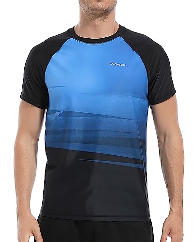 VAYAGER Herren-Badeshirts Rash Guard UPF 50+ Kurzarm, schnell trocknend, lockere Passform, Wassersurf-Shirt VAYAGER Herren-Badeshirts Rash Guard UPF 50+ Kurzarm, schnell trocknend, lockere Passform, Wassersurf-Shirt von VAYAGER