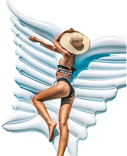 Pool Flöße，Aufblasbare Getränkehalter Angel Wing Swimming Inflatable Pool Float, Giant Inflatable Butterfly Pool Float Outdoor, Inflatable Rafts Party Toy, Butterfly Shape Beach Toy von VAYEODEYU