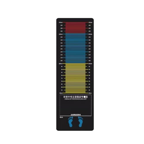 Weitsprungmatte, Gummi-Weitsprungmatte mit Springseilbereich, multifunktionale, extra lange, 4 mm dicke, stehende Sprungtestmatte, doppelseitig for den Innenbereich, for die Heimgymnastikschule(200x50 von VAYEODEYU