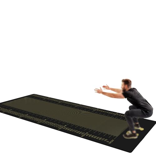 Weitsprungmatte, PVC-Weitsprungmatte, rutschfeste stehende Weitsprungtest-Messmatte for den Innen- und Außenbereich, Bodensprung-Trainingsmatte(2.47x0.9m/8.1x2.9ft) von VAYEODEYU