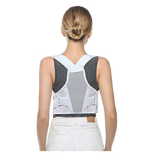 VBCXGVR Schwarz/Weiß Haltungskorrektur Rückenstütze Atmungsaktive Männer und Frauen Rückenhaltungsbandage Verstellbarer Rückentrainer Unisex (Farbe: Weiß, Größe: X-Small) charitable von VBCXGVR