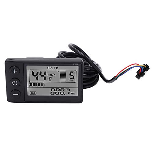 Fahrraddisplay, LCD-Meter für Elektrofahrräder, Fahrradzubehör, 24-V-36-V-48-V-Elektroroller-Bedienfeld, für 22,2-mm-Lenker von VBESTLIFE