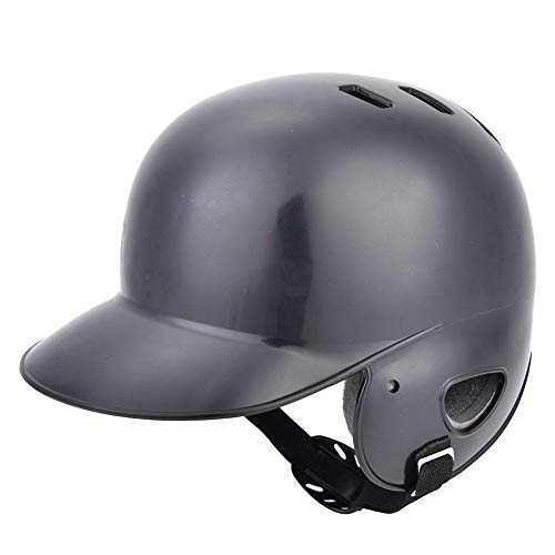 Sport Batter Helm, Schlagfestigkeit Baseball Batting Schutzhelm Cap Open Face(schwarz) von VBESTLIFE