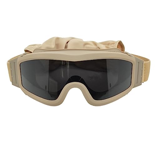 VBESTLIFE Wüstenbrille, Winddicht, Sanddicht, Outdoor-Fahrradbrille, Brille mit 2 Gläsern, Khaki VBESTLIFE Wüstenbrille, Winddicht, Sanddicht, Outdoor-Fahrradbrille, Brille mit 2 Gläsern, Khaki von VBESTLIFE