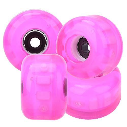 Vbestlife 54mm 82A Skateboard Räder, 4Pcs Pink Flashing Trick Skating Räder für Skateboarder, die Räder ersetzen von VBESTLIFE