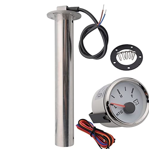 VBPCEFZTLK Sewage Level Sensor + 52mm HTG Gauge Water Sender Unit Sewage Meter Sensor For Auto Car Marine Boat RV 0-190 Ohm 100mm ~ 600mm Kraftstoffanzeige(With 550mm sensor) von VBPCEFZTLK