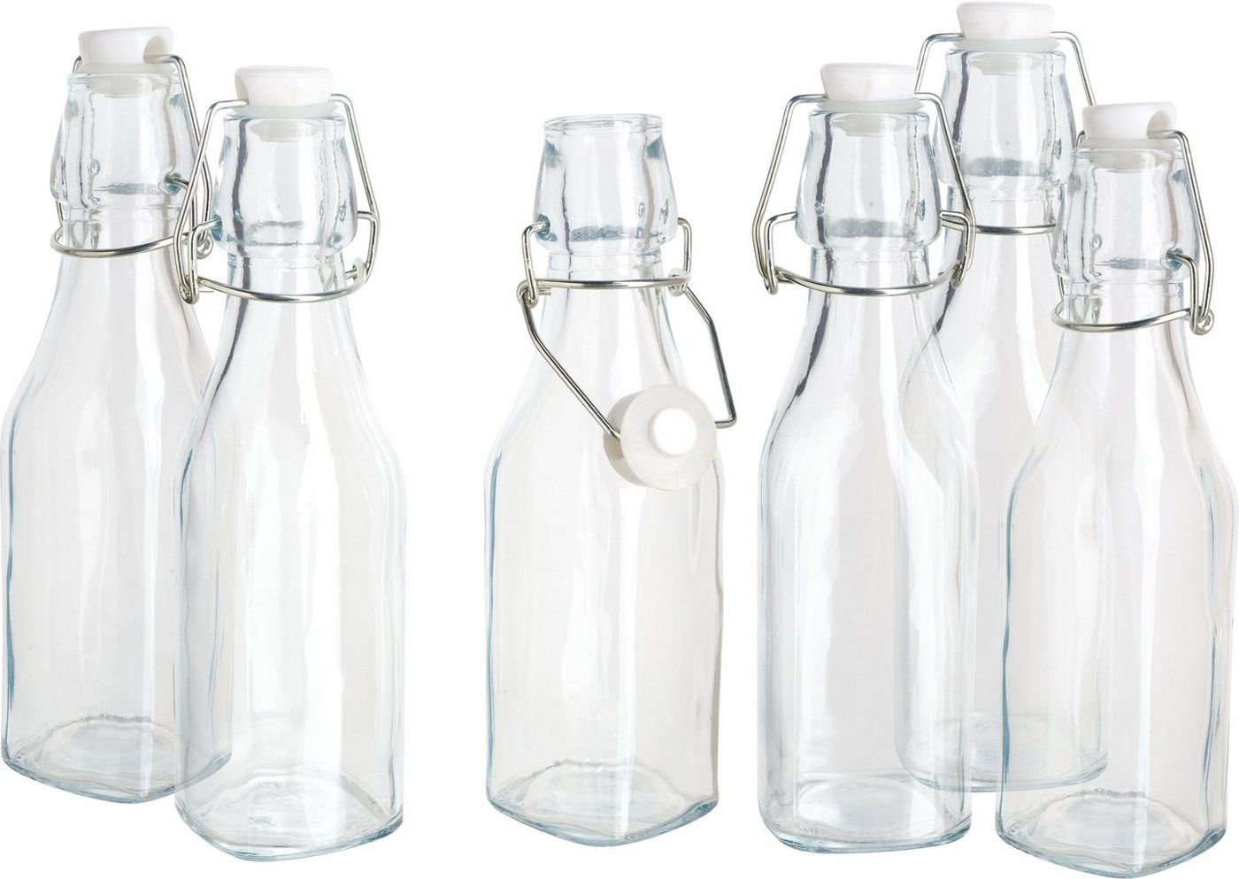 VBS Trinkflasche Glasflaschen mit Bügelverschluss, 19,5 cm hoch 6er-Pack VBS Trinkflasche Glasflaschen mit Bügelverschluss, 19,5 cm hoch 6er-Pack von VBS