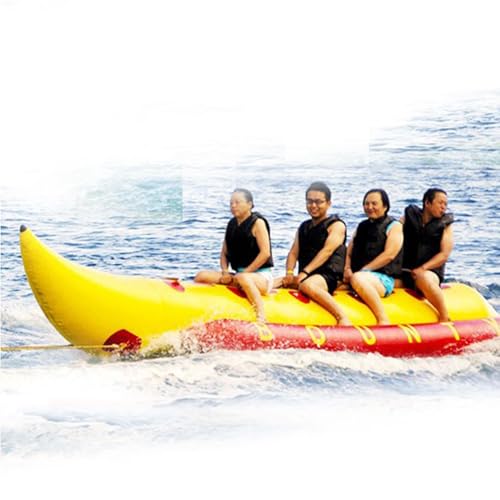 VBVARV Aufblasbares Bananenboot Outdoor-Hochtraktion Schwimmendes Bananenboot Surfausrüstung Für Wasserparks,Single row,4 People von VBVARV
