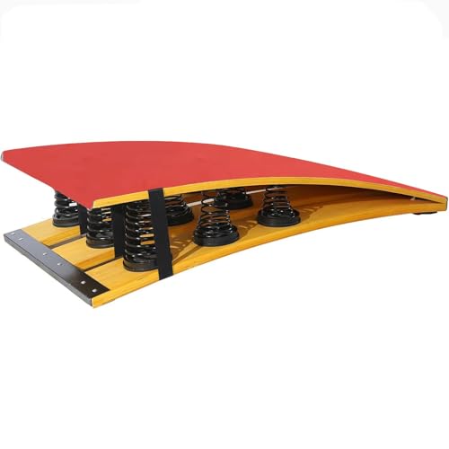 VBVARV Gymnastik-Sprungbrett Für Teenager Mit Rückwärtssalto-Hochsprung Robustes Sprungtrainingsgerät Für Erwachsene, Teenager Und Kinder 6 Federn,Rot,120X60CM von VBVARV