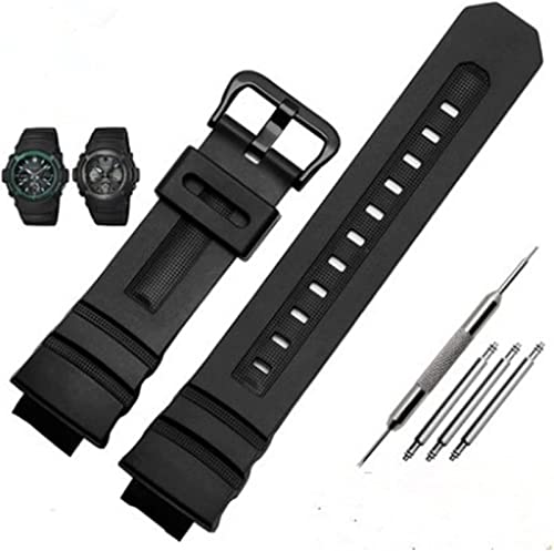 VBVARV Hoch Handschlaufe Aus Hochwertigem Gummi Passend Für Casio AWG-M100 101AW591/590/5230 Gummiharz Armband Silikon Armband,Schwarz VBVARV Hoch Handschlaufe Aus Hochwertigem Gummi Passend Für Casio AWG-M100 101AW591/590/5230 Gummiharz Armband Silikon Armband,Schwarz von VBVARV