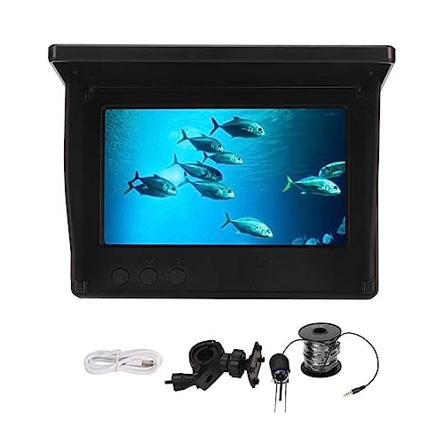 VCHICS Unterwasser-Angelkamera, 4,3-Zoll-IPS-Bildschirm Fischfinder LCD Visueller Fischdetektor Unterwasser-Angelkamera IP67 Tief wasserdicht für Seeboot-Kajak-Eisfischen von VCHICS