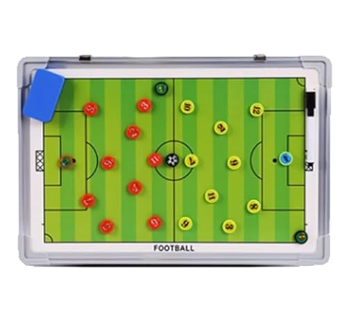 Tactics Board, Magnetische Coaching-Tafel, Trainer-Tafeln, Tafel for Wettkampf-Lehrkommandos und Gewinnstrategien, 2-seitige, trocken abwischbare Klemmbretter(Soccer) von VDCVADKYE