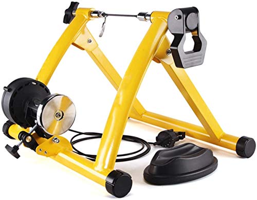 VDLLQYN, Heimtrainer klappbar, bis 150 kg belastbar, aus Stahl,Fahrradtrainer(Yellow) von VDLLQYN