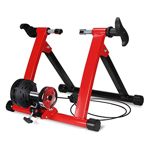 VDLLQYN, Rollentrainer Fahrradtrainer for Zusammenklappen von 26"-28" Heimtrainer for Fahrräder Mountainbike, belastbar bis 135 kg,Fahrradtrainer(Red) von VDLLQYN