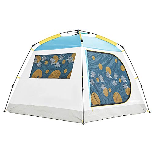 VDLLQYN, Zelt Automatisches Instant Pop-Up Campingzelt Strandzelt Groß 3-4 Personen Schutz Familienzelt Outdoor Camping Wandern Familie Strand-Blau,Zelte(White) von VDLLQYN