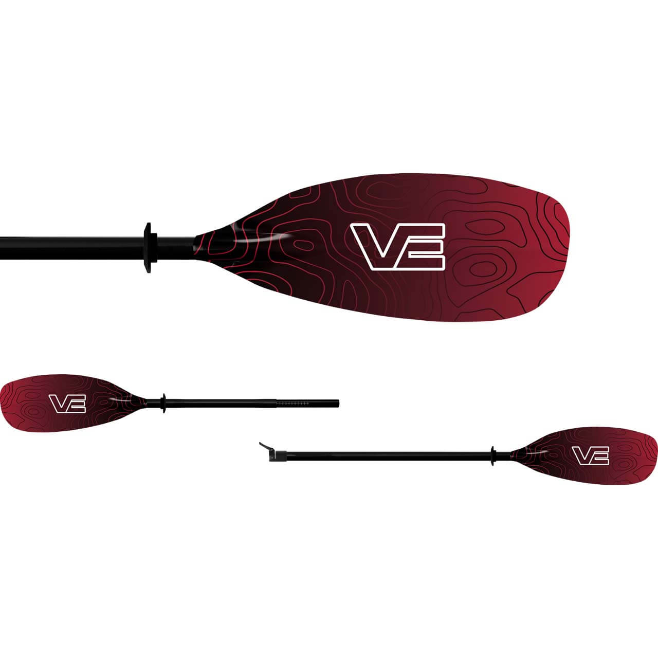 VE Paddles Fara Glass - Lava, 230-240 cm (Straight, 2pc) von VE Paddles}