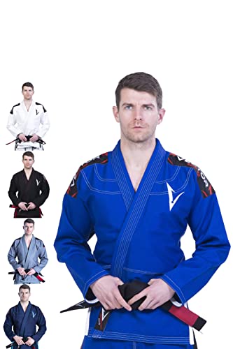 VECTOR SPORTS BJJ Gi Brazilian Jiu Jitsu Gi mit Bonus Weißer Gürtel Ripstop Hose für von VECTOR SPORTS