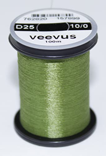 VEEVUS Unisex-Adult D25 Threads-10/0, Olive, 10/0 von VEEVUS