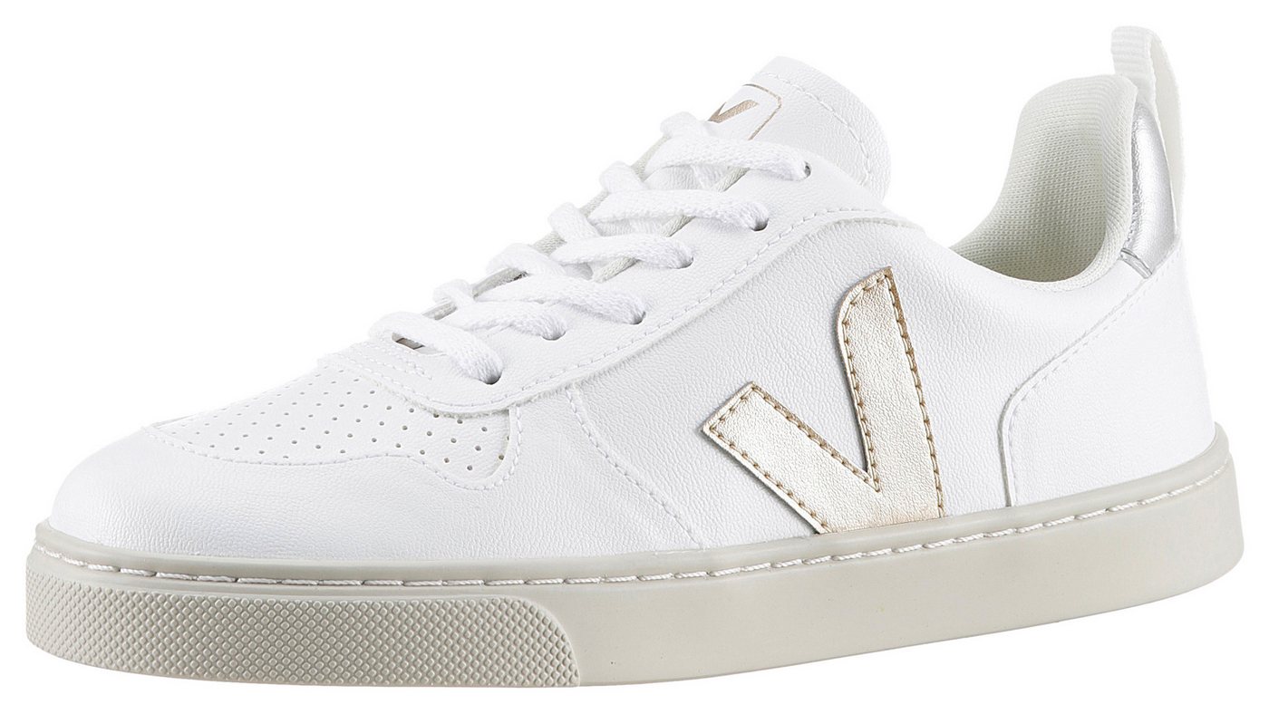 VEJA SMALL V-10 LACES Sneaker Schnürschuh, Court Sneaker, Retro Sneaker mit farblichem Logo VEJA SMALL V-10 LACES Sneaker Schnürschuh, Court Sneaker, Retro Sneaker mit farblichem Logo von VEJA