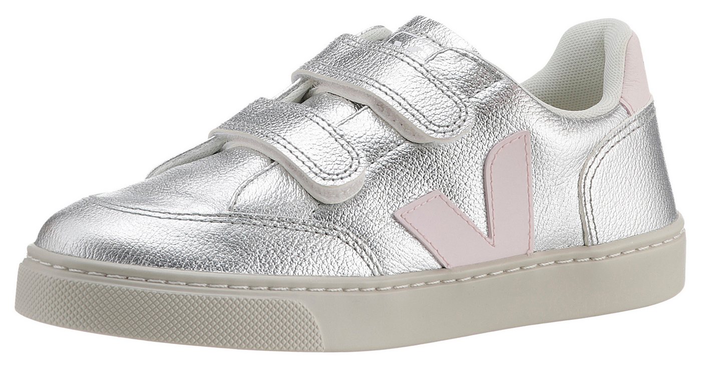 VEJA SMALL V-12 Sneaker Klettschuh, Court Sneaker, Retro Sneaker im Metallic Look VEJA SMALL V-12 Sneaker Klettschuh, Court Sneaker, Retro Sneaker im Metallic Look von VEJA