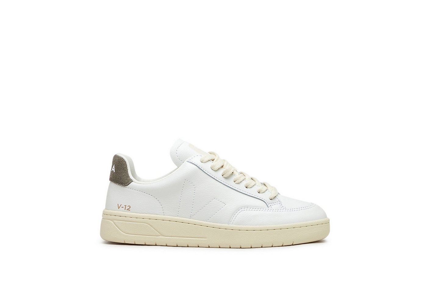 VEJA Veja WMNS V-12 Stitch O.T. Leather (Weiß / Oliv) Sneaker von VEJA