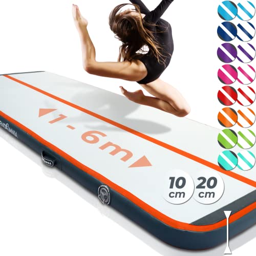 VENDOMNIA Airtrack Matte, 10/20cm hohe aufblasbare Gymnastikmatte in Länge 1/2/3/4/5/6/7/8 m, mit elektrischer Pumpe & Tasche, Tumbling Matte, Turnmatte, Trainingsmatte, Fitnessmatte, Sportmatte,Yoga VENDOMNIA Airtrack Matte, 10/20cm hohe aufblasbare Gymnastikmatte in Länge 1/2/3/4/5/6/7/8 m, mit elektrischer Pumpe & Tasche, Tumbling Matte, Turnmatte, Trainingsmatte, Fitnessmatte, Sportmatte,Yoga von VENDOMNIA