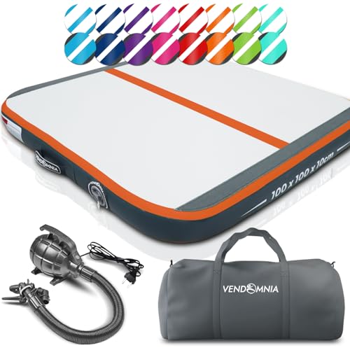 VENDOMNIA Airtrack Matte, 10/20cm hohe aufblasbare Gymnastikmatte in Länge 1/2/3/4/5/6/7/8 m, mit elektrischer Pumpe & Tasche, Tumbling Matte, Turnmatte, Trainingsmatte, Fitnessmatte, Sportmatte,Yoga VENDOMNIA Airtrack Matte, 10/20cm hohe aufblasbare Gymnastikmatte in Länge 1/2/3/4/5/6/7/8 m, mit elektrischer Pumpe & Tasche, Tumbling Matte, Turnmatte, Trainingsmatte, Fitnessmatte, Sportmatte,Yoga von VENDOMNIA
