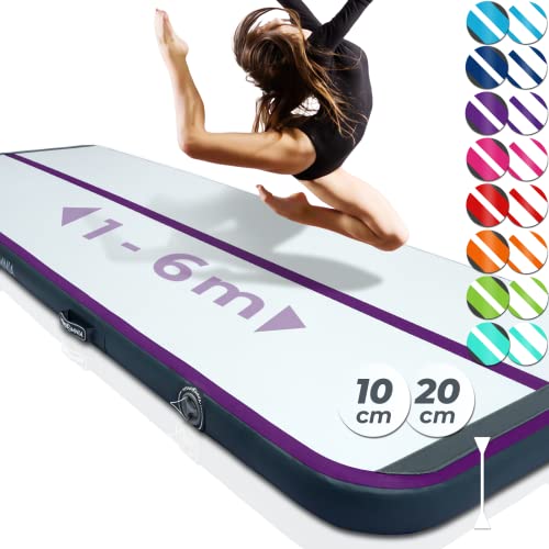 VENDOMNIA Airtrack Matte, 10/20cm hohe aufblasbare Gymnastikmatte in Länge 1/2/3/4/5/6/7/8 m, mit elektrischer Pumpe & Tasche, Tumbling Matte, Turnmatte, Trainingsmatte, Fitnessmatte, Sportmatte,Yoga VENDOMNIA Airtrack Matte, 10/20cm hohe aufblasbare Gymnastikmatte in Länge 1/2/3/4/5/6/7/8 m, mit elektrischer Pumpe & Tasche, Tumbling Matte, Turnmatte, Trainingsmatte, Fitnessmatte, Sportmatte,Yoga von VENDOMNIA