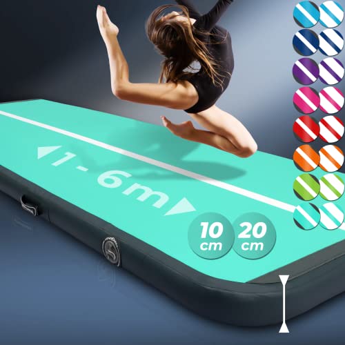 VENDOMNIA Airtrack Matte, 10/20cm hohe aufblasbare Gymnastikmatte in Länge 1/2/3/4/5/6/7/8 m, mit elektrischer Pumpe & Tasche, Tumbling Matte, Turnmatte, Trainingsmatte, Fitnessmatte, Sportmatte,Yoga VENDOMNIA Airtrack Matte, 10/20cm hohe aufblasbare Gymnastikmatte in Länge 1/2/3/4/5/6/7/8 m, mit elektrischer Pumpe & Tasche, Tumbling Matte, Turnmatte, Trainingsmatte, Fitnessmatte, Sportmatte,Yoga von VENDOMNIA