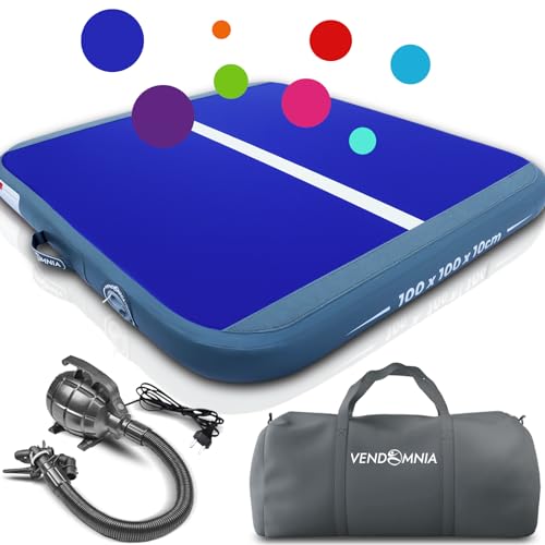 VENDOMNIA Airtrack Matte, 10/20cm hohe aufblasbare Gymnastikmatte in Länge 1/2/3/4/5/6/7/8 m, mit elektrischer Pumpe & Tasche, Tumbling Matte, Turnmatte, Trainingsmatte, Fitnessmatte, Sportmatte,Yoga VENDOMNIA Airtrack Matte, 10/20cm hohe aufblasbare Gymnastikmatte in Länge 1/2/3/4/5/6/7/8 m, mit elektrischer Pumpe & Tasche, Tumbling Matte, Turnmatte, Trainingsmatte, Fitnessmatte, Sportmatte,Yoga von VENDOMNIA