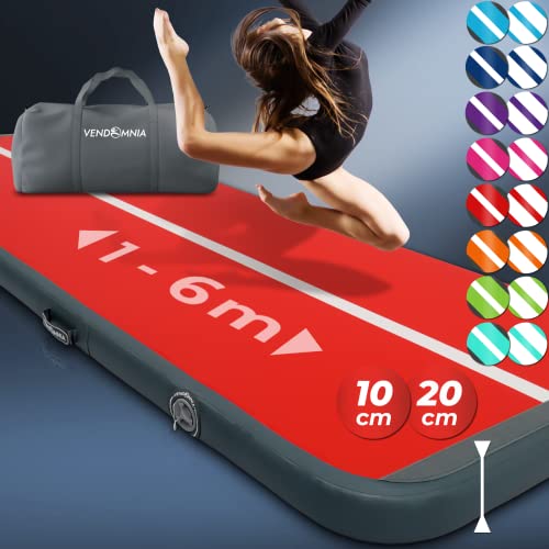 VENDOMNIA Airtrack Matte, 10/20cm hohe aufblasbare Gymnastikmatte in Länge 1/2/3/4/5/6/7/8 m, mit elektrischer Pumpe & Tasche, Tumbling Matte, Turnmatte, Trainingsmatte, Fitnessmatte, Sportmatte,Yoga VENDOMNIA Airtrack Matte, 10/20cm hohe aufblasbare Gymnastikmatte in Länge 1/2/3/4/5/6/7/8 m, mit elektrischer Pumpe & Tasche, Tumbling Matte, Turnmatte, Trainingsmatte, Fitnessmatte, Sportmatte,Yoga von VENDOMNIA