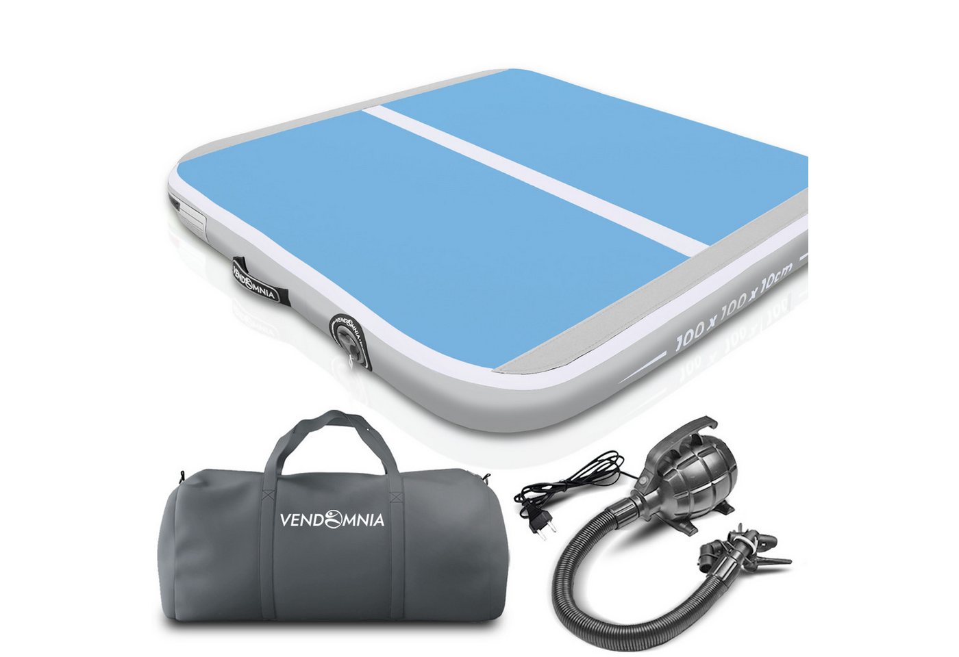 VENDOMNIA Turnmatte AIR Tracking TRACK Matte (aufblasbar, Tumbling Matte 10 cm - 20 cm hoch, mit elektrischer Pumpe, Farbwahl, Größe: 1 2 3 4 m Tumblingmatte, Gymnastikmatte, Turnmatte, Trainingsmatte, Fitnessmatte), inkl. Reparatursatz VENDOMNIA Turnmatte AIR Tracking TRACK Matte (aufblasbar, Tumbling Matte 10 cm - 20 cm hoch, mit elektrischer Pumpe, Farbwahl, Größe: 1 2 3 4 m Tumblingmatte, Gymnastikmatte, Turnmatte, Trainingsmatte, Fitnessmatte), inkl. Reparatursatz von VENDOMNIA
