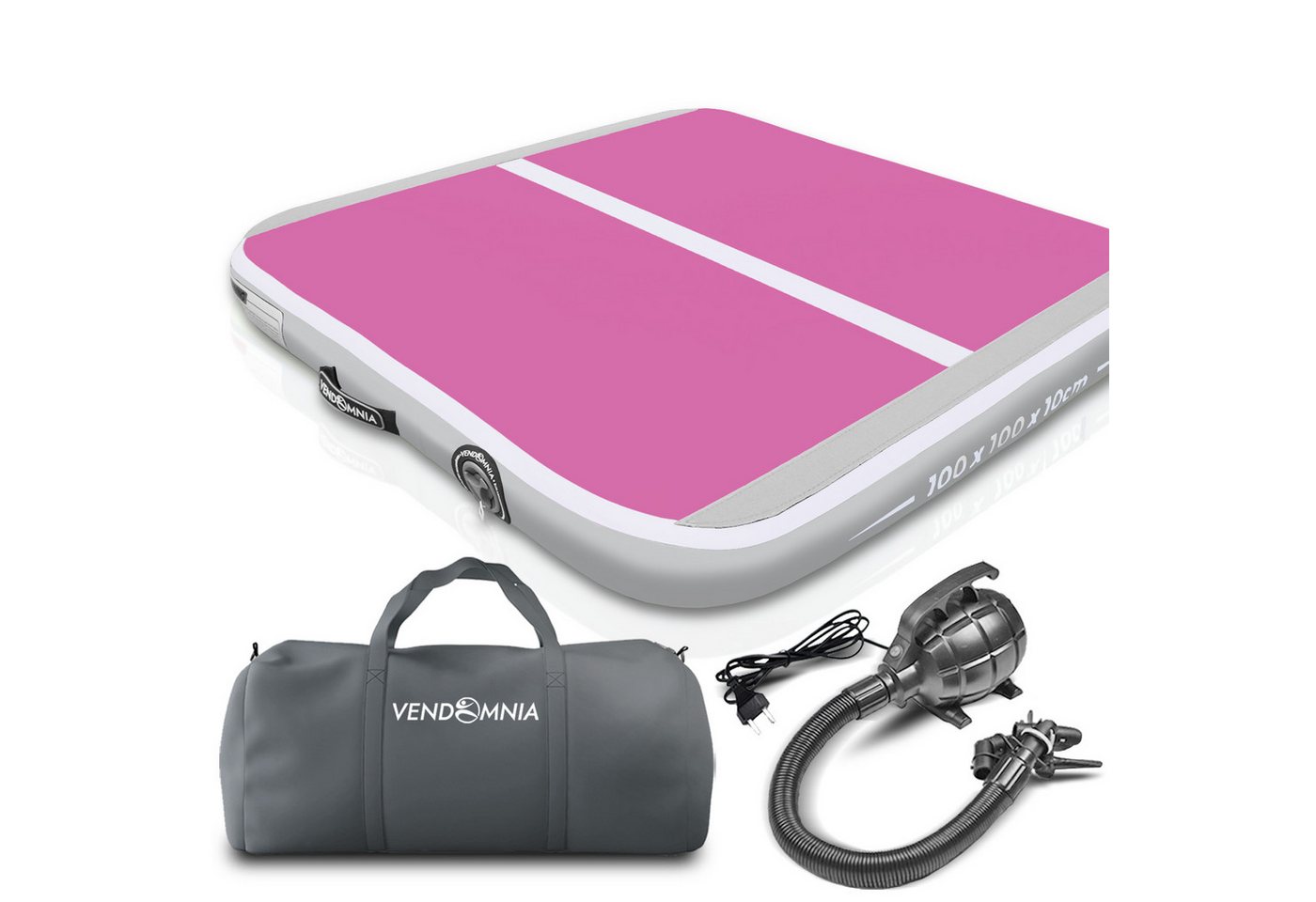 VENDOMNIA Turnmatte AIR Tracking TRACK Matte (aufblasbar, Tumbling Matte 10 cm - 20 cm hoch, mit elektrischer Pumpe, Farbwahl, Größe: 1 2 3 4 m Tumblingmatte, Gymnastikmatte, Turnmatte, Trainingsmatte, Fitnessmatte), inkl. Reparatursatz VENDOMNIA Turnmatte AIR Tracking TRACK Matte (aufblasbar, Tumbling Matte 10 cm - 20 cm hoch, mit elektrischer Pumpe, Farbwahl, Größe: 1 2 3 4 m Tumblingmatte, Gymnastikmatte, Turnmatte, Trainingsmatte, Fitnessmatte), inkl. Reparatursatz von VENDOMNIA